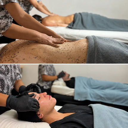 Renovación Absoluta Duo (2,5 hrs): Exfoliación Corporal + Facial Purificante